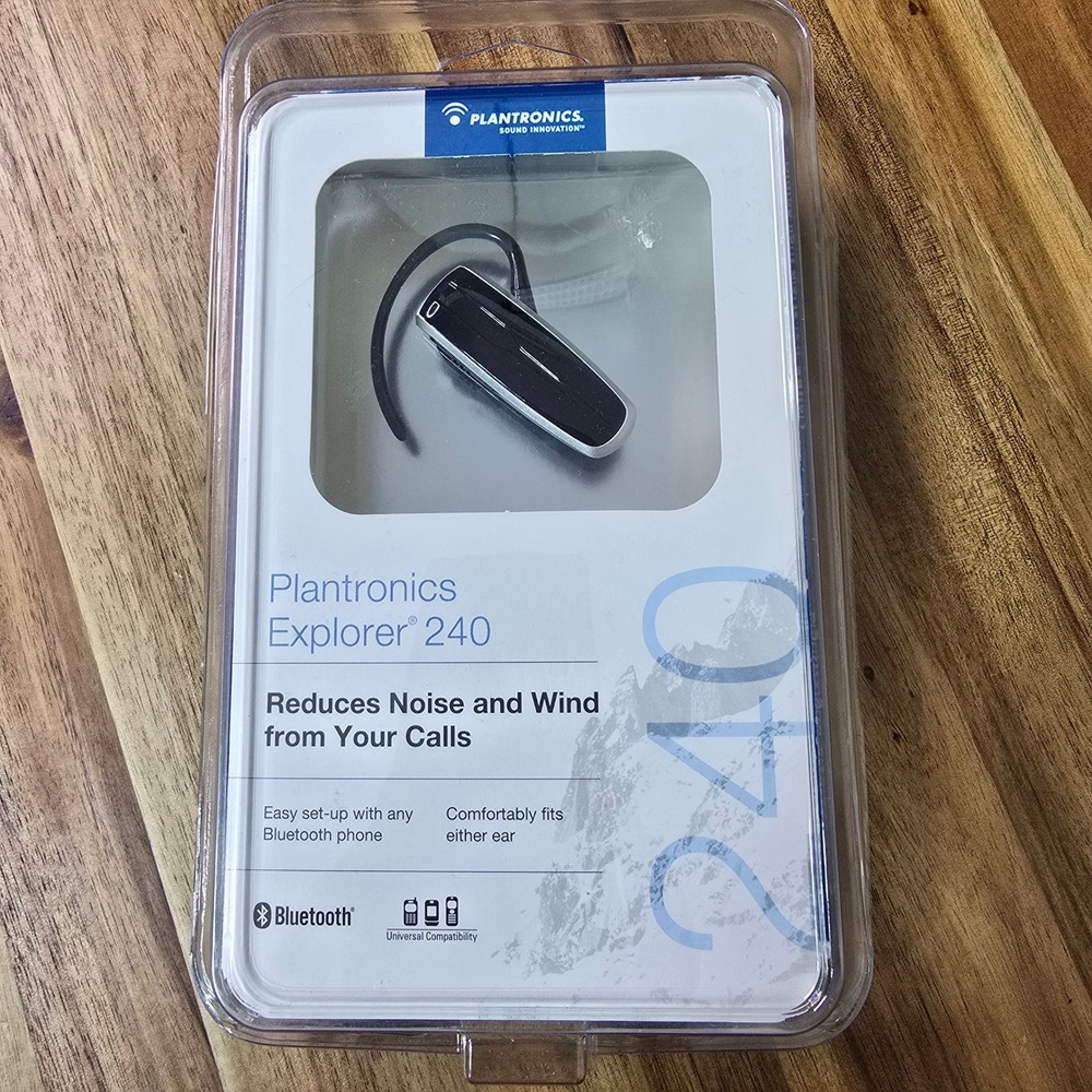 Plantronics Explorer 240 Bluetooth Headset Unisex OS Black 82680-01 Noise Reduce